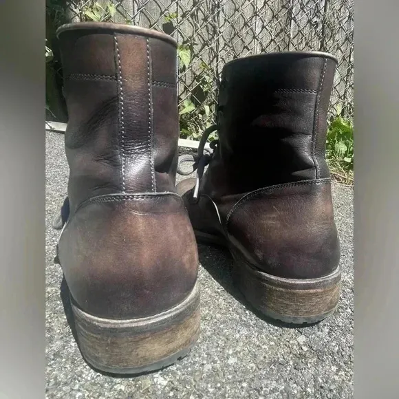 Vintage brown Magnanni Military Boots Size 10