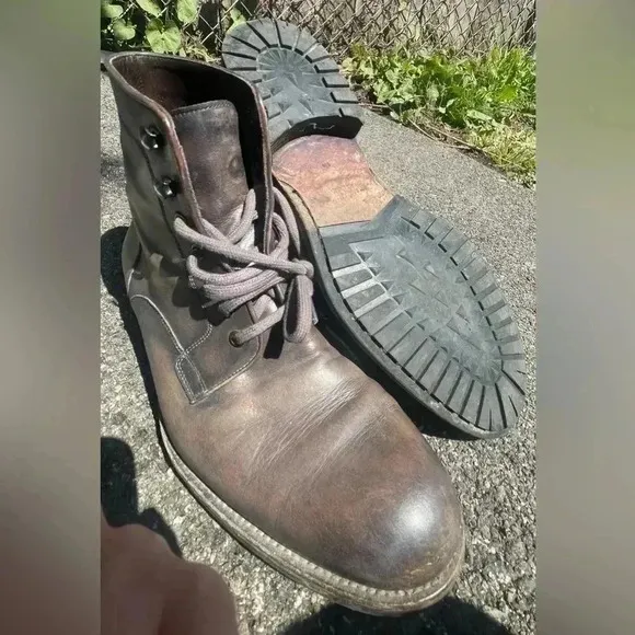 Vintage brown Magnanni Military Boots Size 10