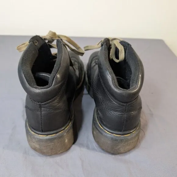 Vintage Dr. Martens Black Leather Lace Up Ankle Boots Men Size 9 Made England