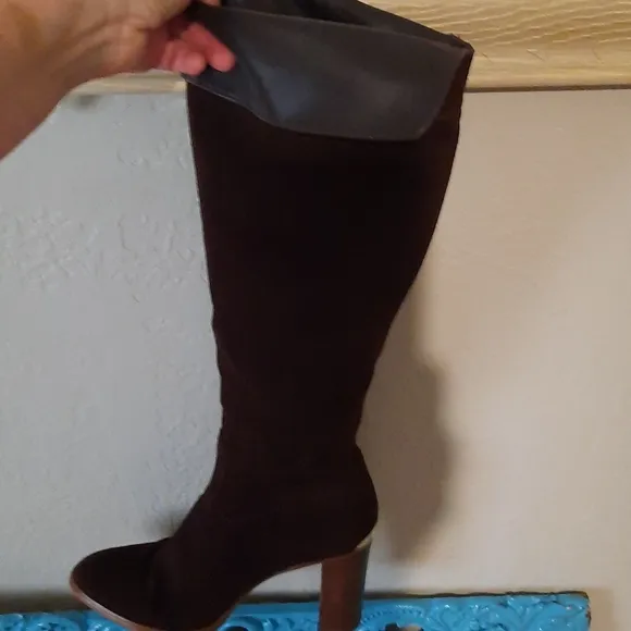 Vintage EUC  M.K. brown suede real leather over the knee boots