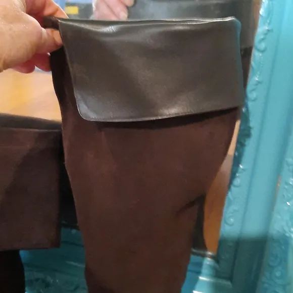 Vintage EUC  M.K. brown suede real leather over the knee boots