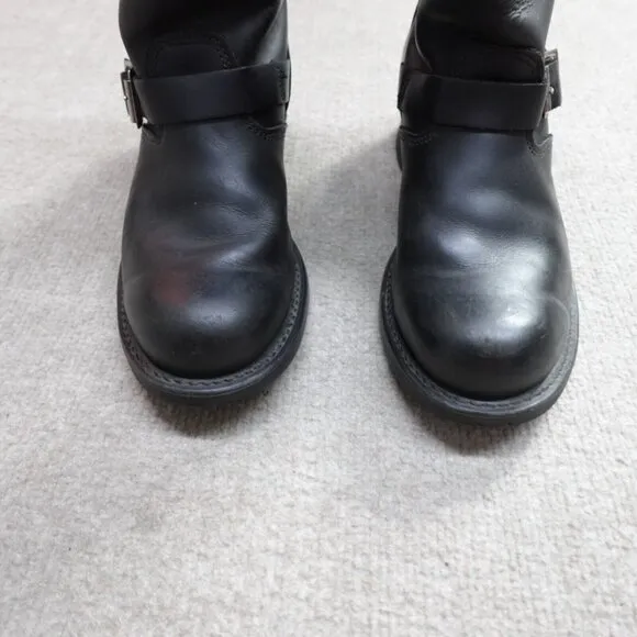 Vintage FRYE Women's Boots 7 Black Leather Veronica Short Made in USA