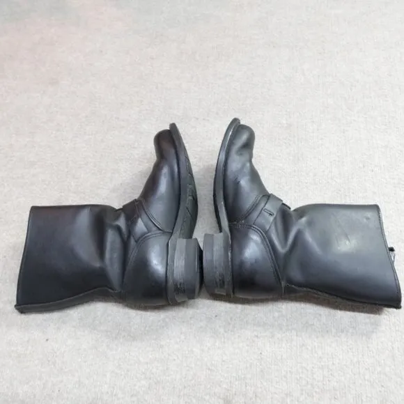 Vintage FRYE Women's Boots 7 Black Leather Veronica Short Made in USA