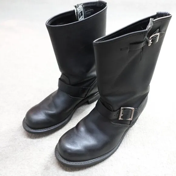 Vintage FRYE Women's Boots 7 Black Leather Veronica Short Made in USA