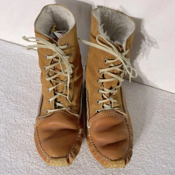 Vintage Handmade Bushcraft Snow Shoes Moccasin Mukluks 85