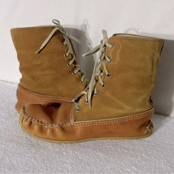 Vintage Handmade Bushcraft Snow Shoes Moccasin Mukluks 85