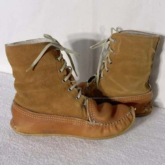Vintage Handmade Bushcraft Snow Shoes Moccasin Mukluks 85