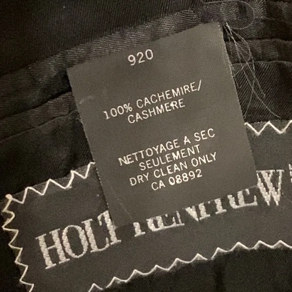 Vintage Holt Renfrew | Men’s 100% Cashmere Black Suit Jacket Blazer Sporty