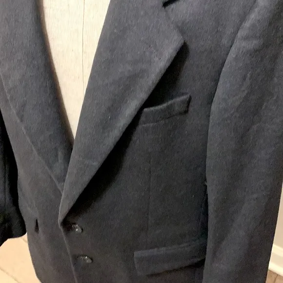 Vintage Holt Renfrew | Men’s 100% Cashmere Black Suit Jacket Blazer Sporty