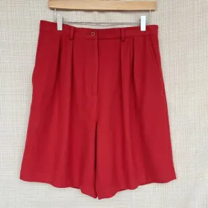 VINTAGE J Crew Pleated High Waisted Shorts Nautical Preppy Cashmere Wool