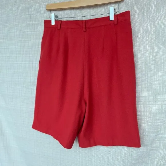 VINTAGE J Crew Pleated High Waisted Shorts Nautical Preppy Cashmere Wool