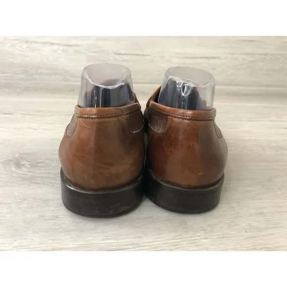 Vintage Johnston &amp; Murphy Dress Shoes Mens Size 11 Brown lizard Leather Slip On