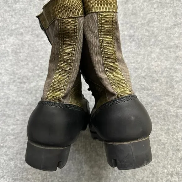 Vintage Jungle Combat Boots Men's 10R Vietnam OG-107 Black Olive Military