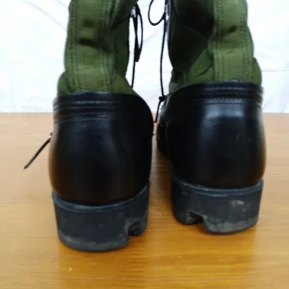 Vintage McRae Footwear Combat Military Boots Vietnam Jungle Green Black