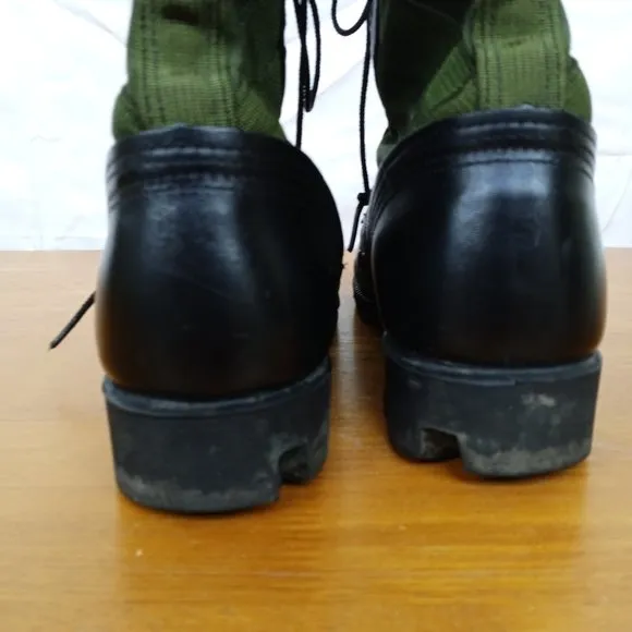 Vintage McRae Footwear Combat Military Boots Vietnam Jungle Green Black