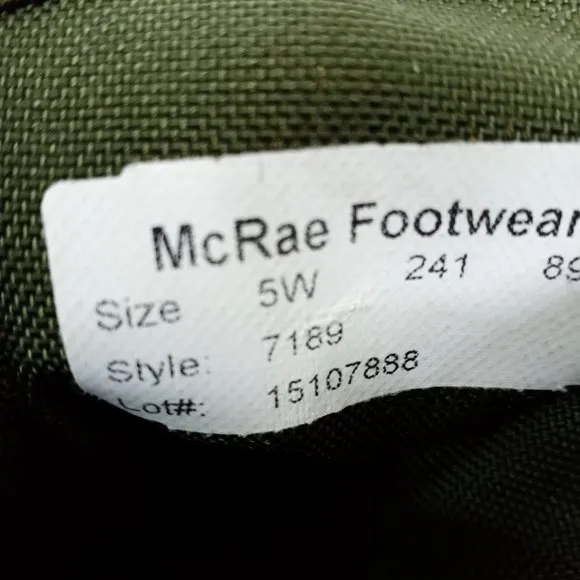 Vintage McRae Footwear Combat Military Boots Vietnam Jungle Green Black
