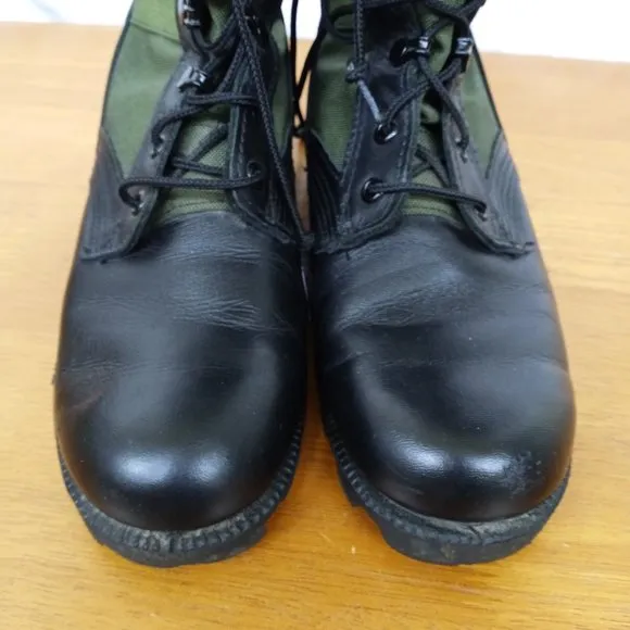 Vintage McRae Footwear Combat Military Boots Vietnam Jungle Green Black