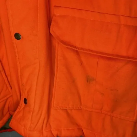 Vintage Pine Ridge Men's Orange Insulated Hunting/Workwear Coat - XXXL