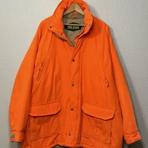 Vintage Pine Ridge Men's Orange Insulated Hunting/Workwear Coat - XXXL