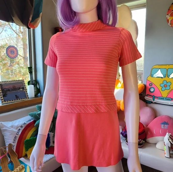 Vintage Pink Go Go Dress S