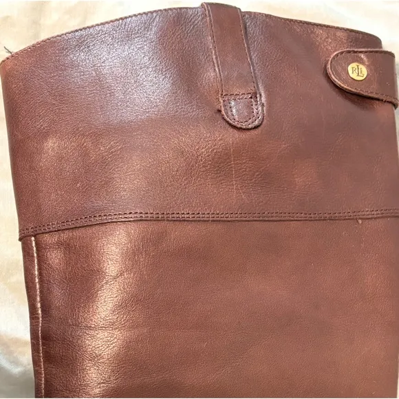 Vintage Ralph Lauren | Women’s Jenessa Brown Leather Tall Riding Boots