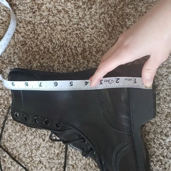 Vintage RO-Search Black Leather Lace Up Military Boots