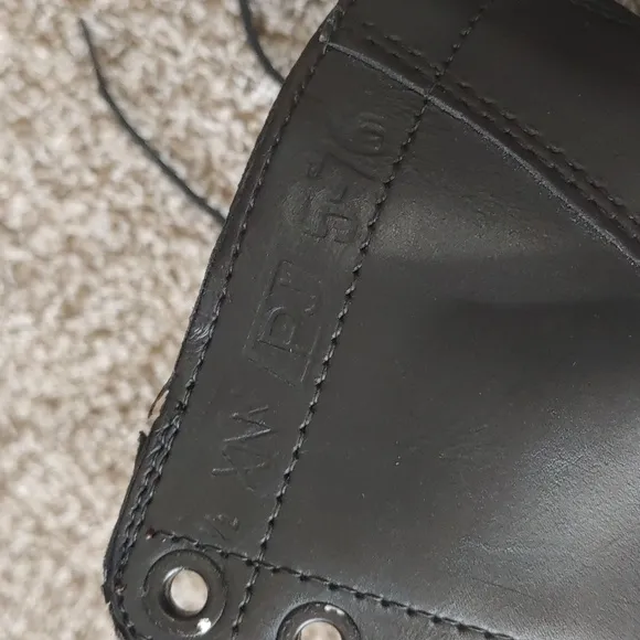Vintage RO-Search Black Leather Lace Up Military Boots