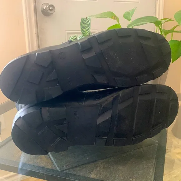 Vintage RO - SEARCH Black Leather US Military Combat Boots