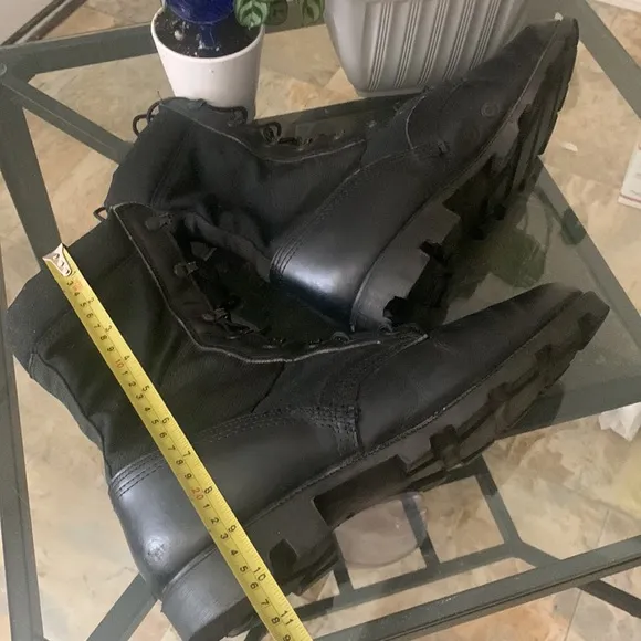 Vintage RO - SEARCH Black Leather US Military Combat Boots