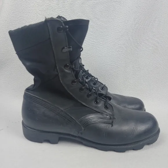 Vintage Ro Search Military Jungle Boots Men's Size 11 W Black Protective Spike