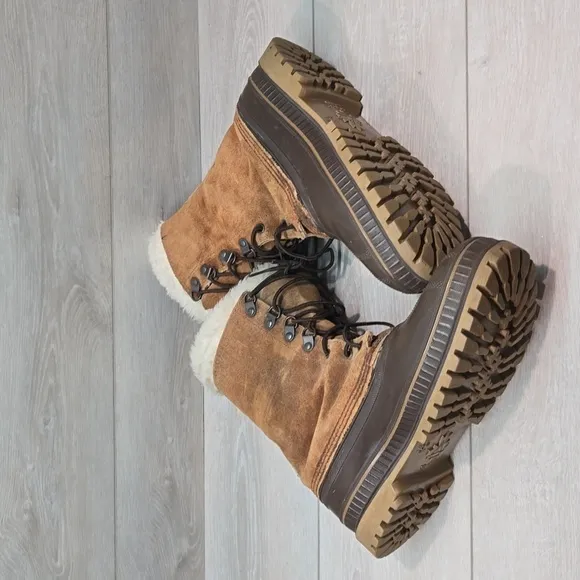 Vintage Sorel Mens Leather Duck Boots Insulated lined shoes sz 9