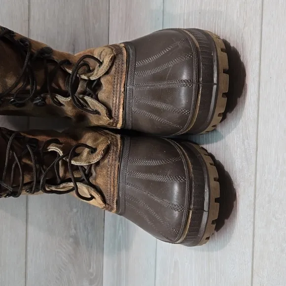 Vintage Sorel Mens Leather Duck Boots Insulated lined shoes sz 9