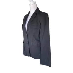 Vintage United Colors of Benetton Black Utility Jacket / Blazer Size 10