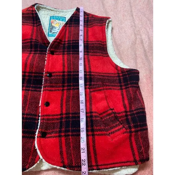 Vintage Wool Buffalo Hunting Plaid Vest