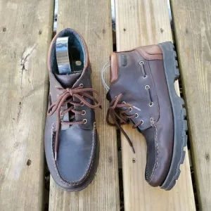 Vintage 90s Y2k Bass Renegade Brown Leather Chunky Lug Boat Sailing Boots 10.5