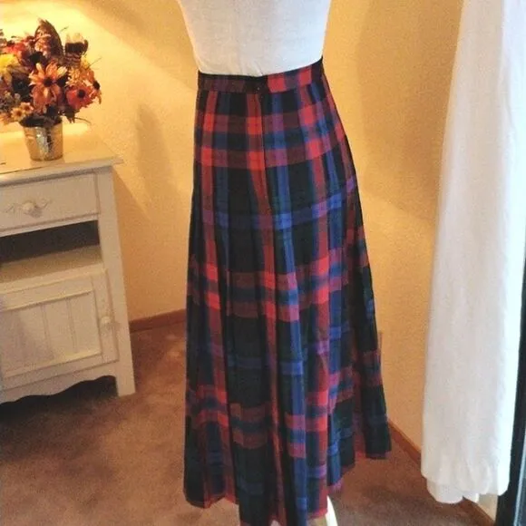 Vintage Aljean Wool Pleated Skirt