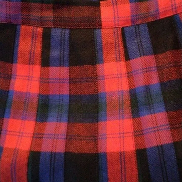Vintage Aljean Wool Pleated Skirt