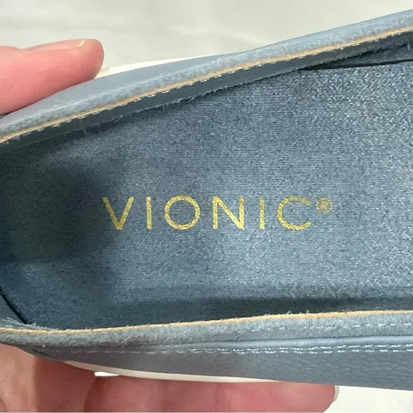 Vionic Cambria Loafer Ladies Size 8.5 Wide Blue Slip-On Shoes Comfort