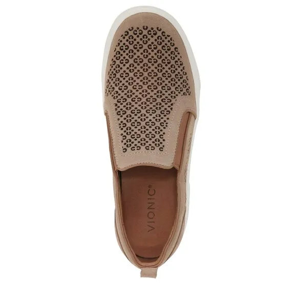 VIONIC KIMMIE PERF WOMEN'S SLIP ON SUPPORTIVE SNEAKER WHEAT - 9 MEDIUM
