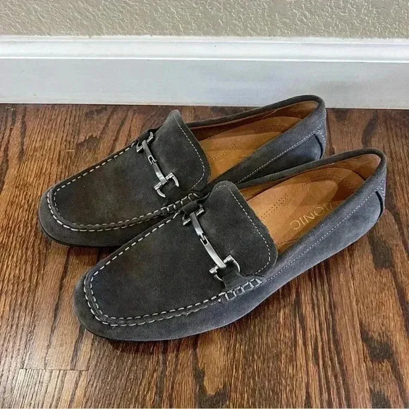 Vionic Men’s Loafers Slip On Dark Grey Leather 556 Mason Shoes Men’s Size 9 $119