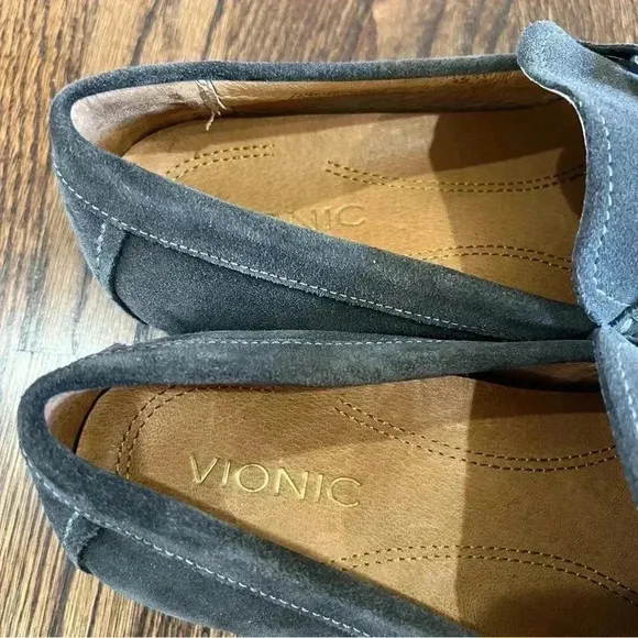 Vionic Men’s Loafers Slip On Dark Grey Leather 556 Mason Shoes Men’s Size 9 $119