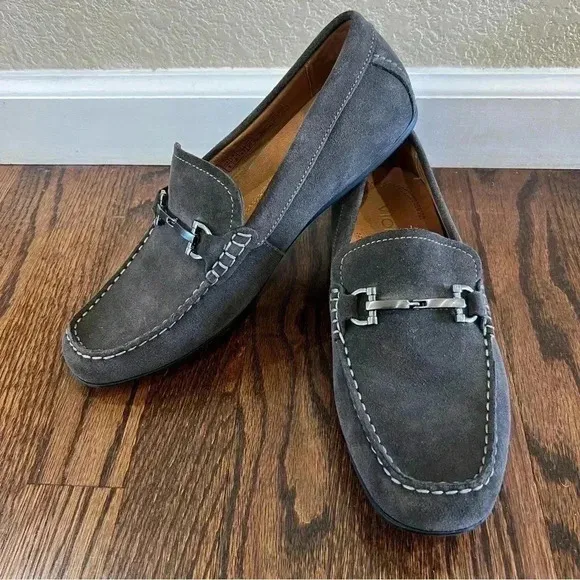 Vionic Men’s Loafers Slip On Dark Grey Leather 556 Mason Shoes Men’s Size 9 $119