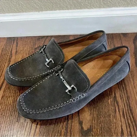 Vionic Men’s Loafers Slip On Dark Grey Leather 556 Mason Shoes Men’s Size 9 $119