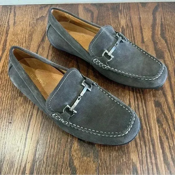 Vionic Men’s Loafers Slip On Dark Grey Leather 556 Mason Shoes Men’s Size 9 $119