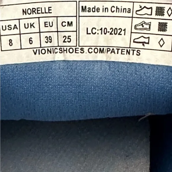 Vionic Norelle Women’s Blue Support Shoes Sneakers Size 8