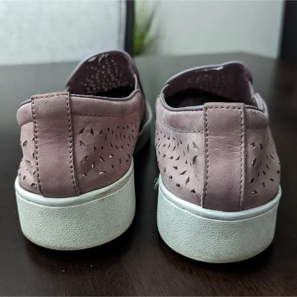 Vionic Splendid Midi Perf Leather Slip On Shoes in Dusk