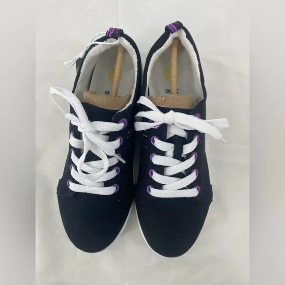 Vionic Stinson canvas sneakers, black with‎ purple Size 6