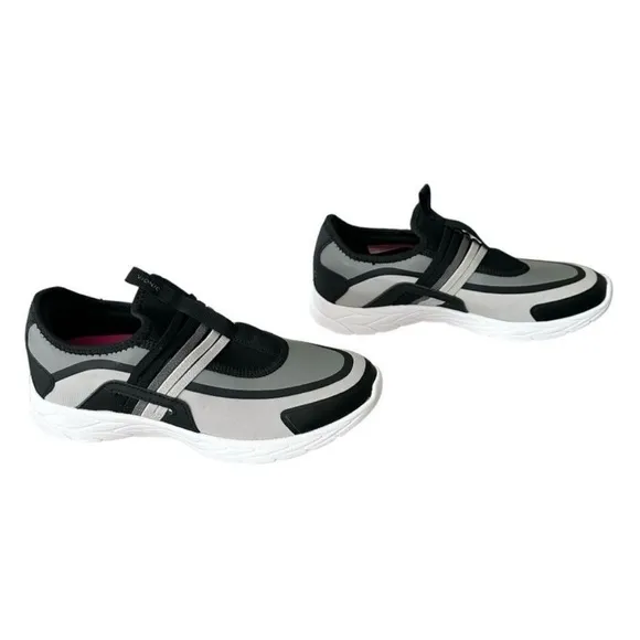 Vionic Vayda Slip On Shoes Sneakers Black &amp; Grey Women’s Size 6.5