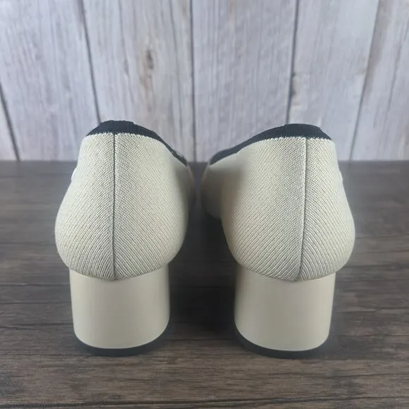 Vivaia Julie 2.0 Knit Pump Women's Sz 10 EU41.5 Beige Black (NIB)