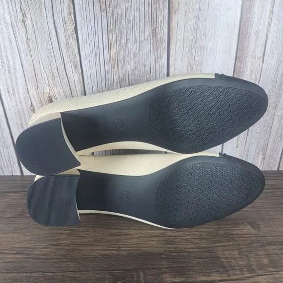 Vivaia Julie 2.0 Knit Pump Women's Sz 10 EU41.5 Beige Black (NIB)